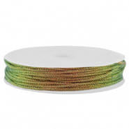 Makramee Band geflochten 0,8mm Multicolour-orange green metallic