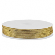 Makramee Band geflochten 0,8mm Gold metallic