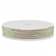 Makramee Band geflochten 0,8mm Silver-pink metallic