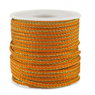 Trendy Kordel geflochten 2.3mm Orange-gold