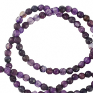 Naturstein Perlen Achat 3mm Facett geschliffen Dark purple
