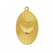 Stainless Steel - Rostfrei Stahl Anhänger Herz Gold