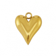 Stainless Steel - Rostfrei Stahl Anhänger Herz Gold