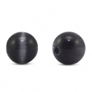 6 mm Glasperlen Cat's Eye Anthracite