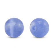 6 mm Glasperlen Cat's Eye Lavender blue