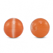 6 mm Glasperlen Cat's Eye Orange