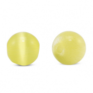 6 mm Glasperlen Cat's Eye Yellow