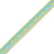 Schmuckband mit Text "Ocean child" Blue-gold
