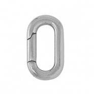 Stainless Steel - Rostfreiem Stahl Schmuckzubeh&ouml;r Karabiner Oval Silver