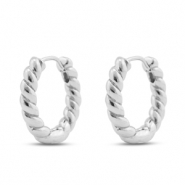 Ohrringe aus Stainless Steel - Rostfreiem Stahl Creolen Silver