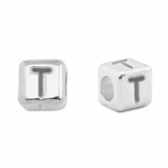 Metall Perlen Buchstabe DQ T Antik silber (Nickelfrei)