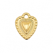 Stainless Steel - Rostfrei Stahl Anhänger Herz Gold