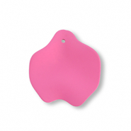 Acryl Anhänger Blatt Magenta pink
