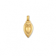 Stainless Steel - Rostfrei Stahl Anhänger Tropfenform Gold