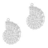 Stainless Steel - Rostfrei Stahl Anh&auml;nger Muschel Silver