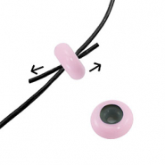 Smart-Stopperperlen Enamel 10x4mm Light pink