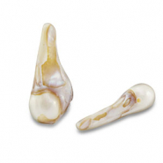 S&uuml;sswasserperlen Irregular Natural white-brown