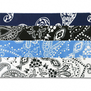 Bandana-Mix-Set 4 Stück Dark blue-black-light blue-white