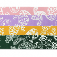 Bandana-Mix-Set 4 Stück Light pink-purple-ochre yellow-dark green