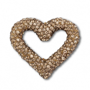 Bohemian-Perlen Herz Taupe brown