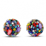 Bohemian-Perlen Rund Multicolor dark