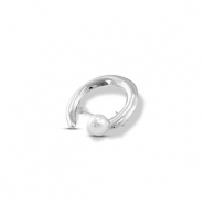 Broschen mit Perle Silver-white