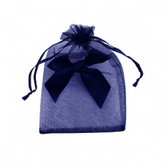 Schmuckbeutel Organza mit Schleife Dark blue