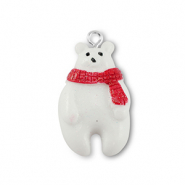 Resin Anh&auml;nger Polarb&auml;r White-red