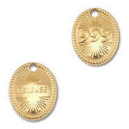 BY31&reg; Stainless Steel - Rostfrei Stahl Anh&auml;nger Engelszahlen 999 / Release Gold