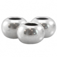 Ball DQ Metall 6x4mm Antik silber (Nickelfrei)