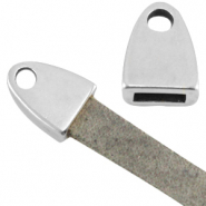 DQ Metall Endkappen mit &Ouml;se Antik silber (Nickelfrei)