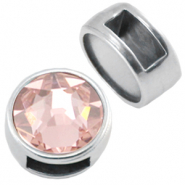 DQ Metall Schieber für SS34 Flatback und 7mm Cabochon Antik silber (Nickelfrei)