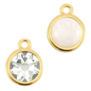 DQ Fassungen Metall Anhänger für 7mm Cabochon und SS34 flatback Gold (Nickelfrei)