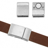 DQ Metall Magnetverschluss &Oslash;10x2.2mm Antik silber (nickelfrei)