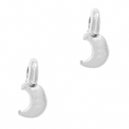 Metall Anhänger DQ Mond Antik silber (Nickelfrei)