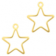 Metall Anhänger DQ Stern Gold (Nickelfrei)