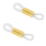 Endstück Brillen Kordel Transparent-gold