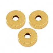 Metall Perlen DQ Disc Rondellen 6x2mm Antik bronze (Nickelfrei)