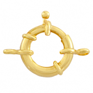 Metall Zubehör DQ Rettungsring Verschluss 21mm mit Ösen Gold (Nickelfrei)