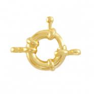 Metall Zubeh&ouml;r DQ Rettungsring Verschluss 13mm mit &Ouml;sen Gold (Nickelfrei)