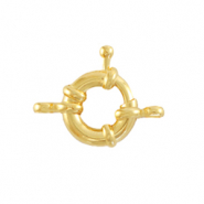 Metall Zubeh&ouml;r DQ Rettungsring Verschluss 11mm mit &Ouml;sen Gold (Nickelfrei)