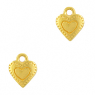 Metall Anhänger DQ Herz Gold (Nickelfrei)