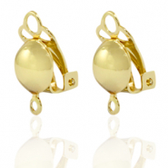 Metall Zubeh&ouml;r DQ Clip Ohrringe Gold (Nickelfrei)