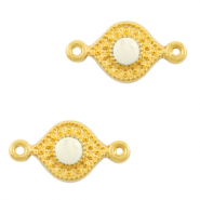 Metall Anh&auml;nger DQ Zwischenst&uuml;ck Creamy white-gold (Nickelfrei)