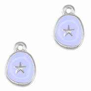 Metall Anh&auml;nger DQ Seestern Antik silber-lavender purple (nikkelvrij)