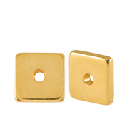 Metall Perlen DQ Disc Viereck 7mm Gold (Nickelfrei)