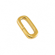 Metall Zubeh&ouml;r DQ Schl&uuml;ssel Anh&auml;nger Oval 18mm Gold (Nickelfrei)