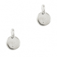 Metall Anh&auml;nger DQ irregular Antik silber (Nickelfrei)