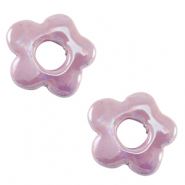 DQ Griechische Keramik Perlen Blume Lavender purple