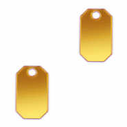 Statement-Anh&auml;nger Achteck Metallic yellow